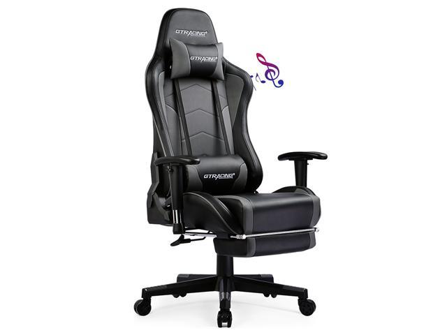 GTRACING Gaming Chair with Footrest and Bluetooth Speakers Music 