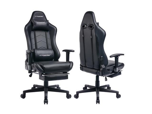 GTRACING Big and Tall Gaming Chair with Footrest Heavy Duty Adjustable ...