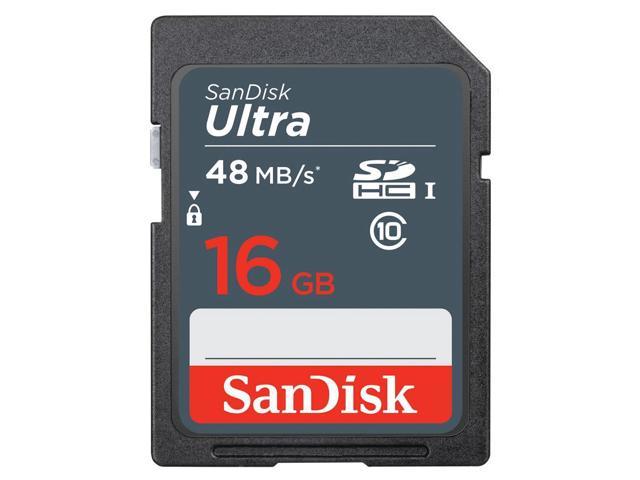 San Disk SDSDUNB-016G-GN3IN Ultra 16GB SD SDHC Memory Flash Card UHS-I ...