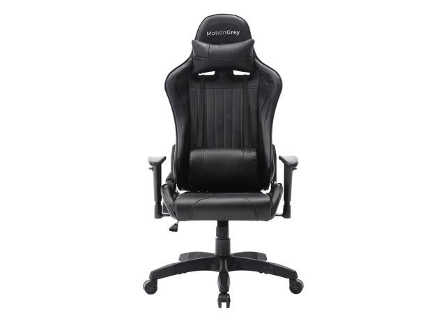 MotionGrey Enforcer -  Black Gaming Chair for Adults & All Ages - Reclining Gaming Computer Chair with Headrest & Lumbar Cushions - Ergonomic Gaming Chair Office & Home Use