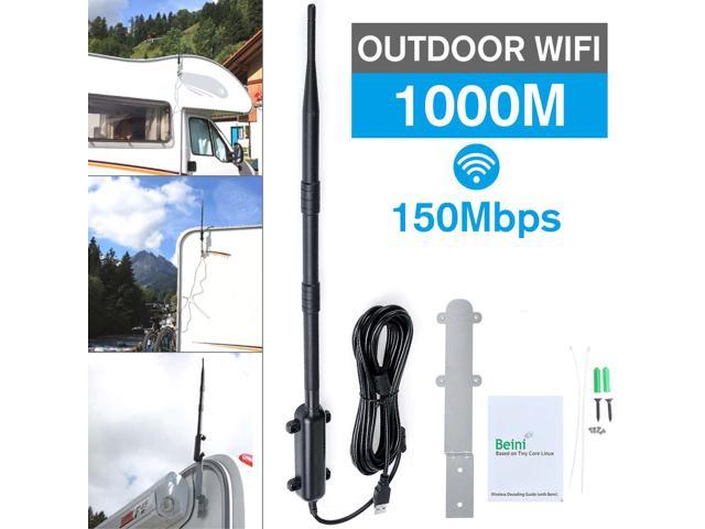 High Power Long Range USB WiFi Wireless Adapter 150Mbps 802.11n/g/b w/2x Antenna 