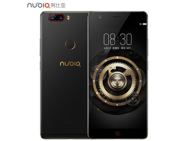 ZTE Nubia Z17 5.5 Inch 4G LTE Smartphone 6GB 64GB Dual Rear Cam 23.0MP + 12.0MP Snapdragon 835 Octa Core Android 7.1 NFC Fast Charge QC4+ Bass Sound - Black