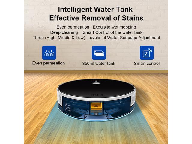 LIECTROUX C30B Robot Vacuum Cleaner, Smart with Memory, WiFi App & Voice Control, 4000Pa Strong Suction, Dry & Wet Mopping, Suit for Hair, Home Floor & Carpet Cleaning, Robotic