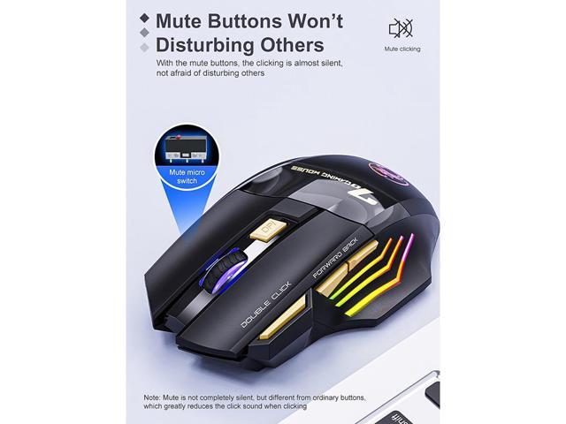 iMICE GW-X7 7-button Silent Rechargeable Wireless Gaming Mouse with ...