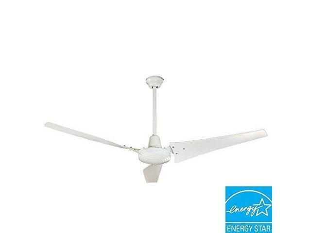 Hampton Bay Ceiling Fan 60 In White Industrial With Energy Star Rating 92856 Wall Switch Patented High Efficiency Blades Newegg Com