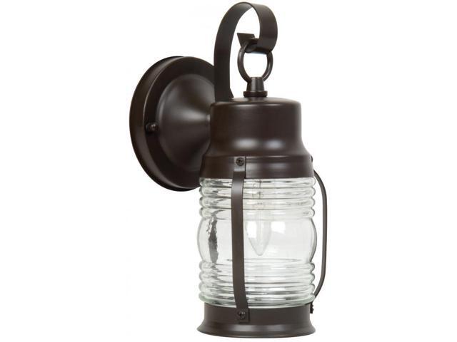 Craftmade Z112 Bn Nautical Outdoor Wall Mount Sconce Lighting 1 Light 100 Watts Brushed Satin Nickel 5 W X 11 H