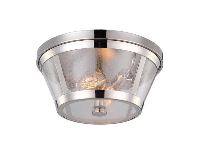 Feiss Fm393pn Harrow Glass Flush Mount Ceiling Lighting Chrome 2