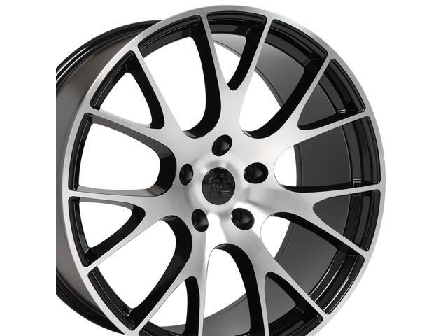 Oe Wheels 22 Inch Fits Dodge Challenger Charger Srt8 Magnum Chrysler 300 Srt8 Hellcat Style Dg15 22x9 Rims Gloss Black Machined Set Newegg Com