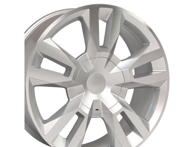 Oe Wheels 22 Inch Fits Chevy Silverado Tahoe Suburban Gmc Sierra Yukon Cadillac Escalade Special Edition Rst Rally Style Flow Formed Cv40 22x9 Rims Silver Machined Hollander 5821 Newegg Com