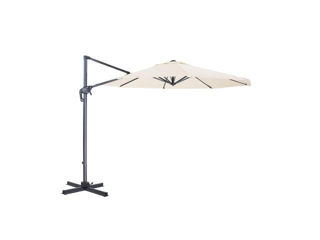 Cloud Mountain Cm0396 10 Foot Offset Cantilever Hanging Umbrella Milk White Newegg Com