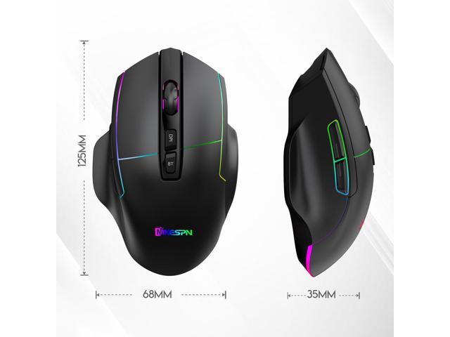 MKESPN X11 Bluetooth Three-modes Charging Wireless RGB Gaming Mouse ...