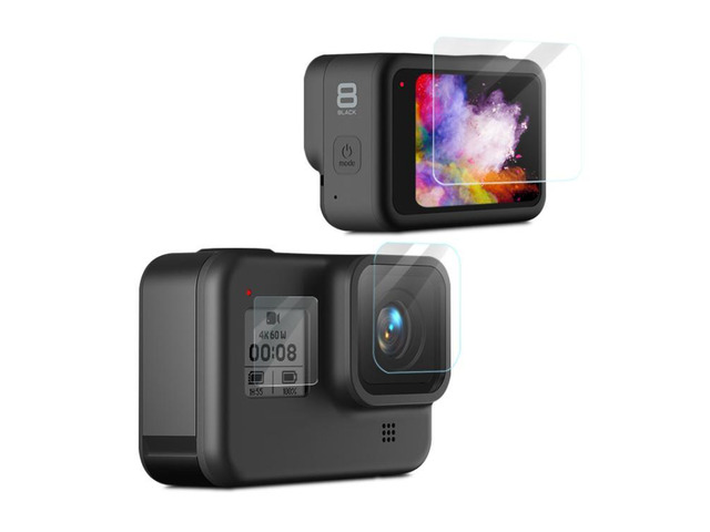 For GoPro HERO8 Black Camera Lens HD Protective Film + LCD Display HD ...
