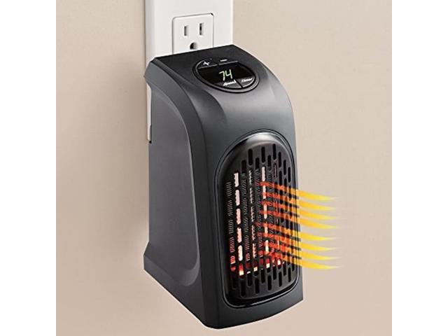 400W Mini Adjustable Wall outlet Space Heater Plug In Home Office Handy Portable 