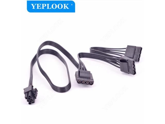 6Pin to 3x Molex 4Pin Fan Controller Power Supply Cable For GIGABYTE ...