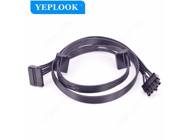 5Pin to 3x SATA Angled Hard Driver SSD Power Supply Cable For ...