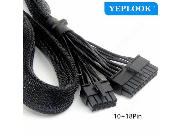 10Pin+18Pin to 24Pin 20+4Pin Main Power Supply Cable Sleeved For Cooler ...