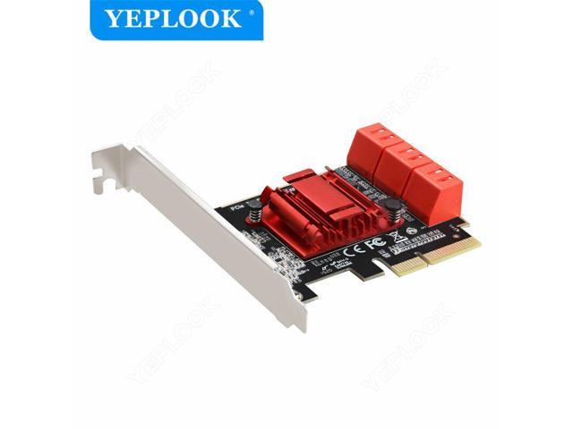 PCIe 4x to 6 Port SATA3.0 6Gbps PCIe to SATA Adapter Controller ...