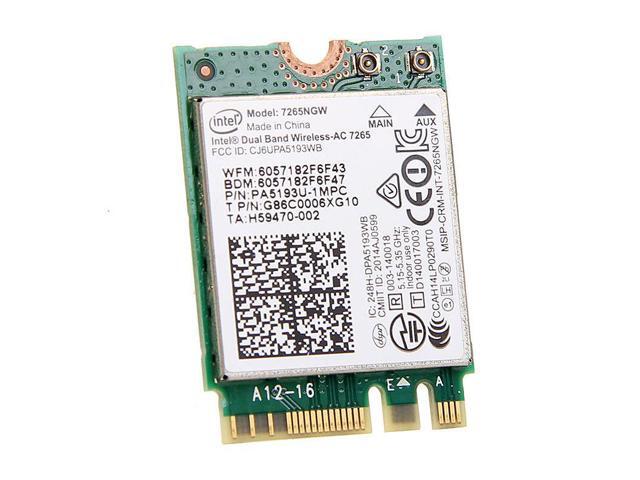 Intel Dual Band Wireless Ac 7265 7265ngw 802 11ac Bt 4 0 M 2 Ngff Wifi Card Newegg Com