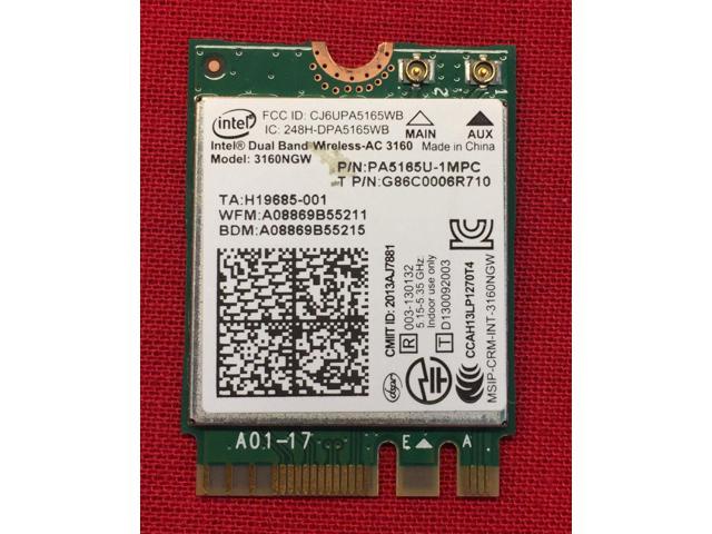 Intel Dual Band Wireless Ac 3160 Wifi Bluetooth Card Pa5185u 1mpc A Newegg Com