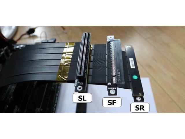 60cm,R33SL Gen3.0 PCI-E 16x to 16x Riser Extender Cable Graphics Cards PCIe x16 Elbow Design Customized GTX 1080TI Full Speed Cool Master 