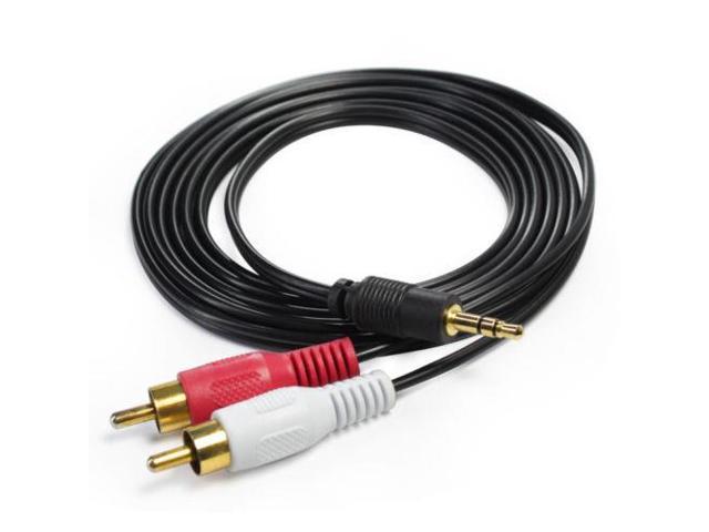 1m 3.5mm Male Stereo Mini Plug Jack TO 2 RCA Stereo Computer DVD TV VCR Phone 3.5mm Audio Cable