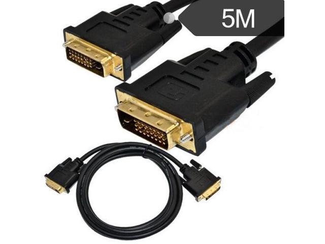 Dual Male Cable High quality gold metal NEW 24+1 Pin 1.8M 6FT DVI-D to DVI-D