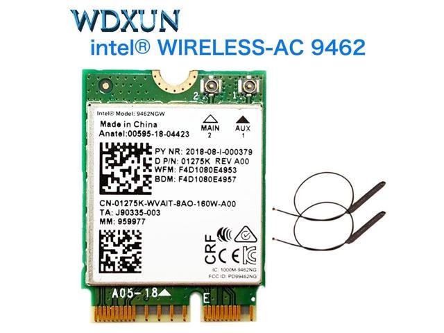 Barber dialog idiom Dual Band 433Mbps Wireless Intel AC 9462 9462NGW NGFF Key E 9462AC 8020.11ac  Bluetooth 5.0 Wifi Card Laptop for Windows 10 Wireless Adapters - Newegg.com