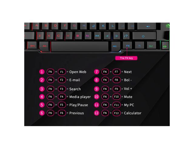 AK-600 Wired USB Floating Keycap Characters Glow Backlit Gaming Keyboard Black Color : Black