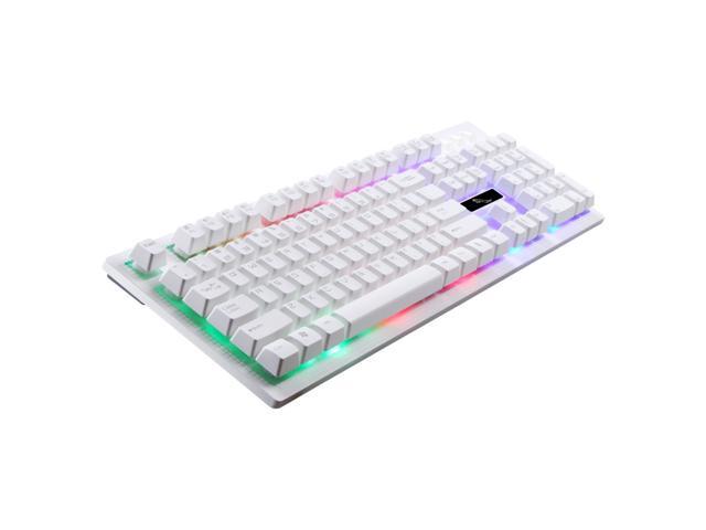 Black Wired Keyboard ZGB G20 104 Keys USB Wired Mechanical RGB Backlight Computer Keyboard Gaming Keyboard Color : Black