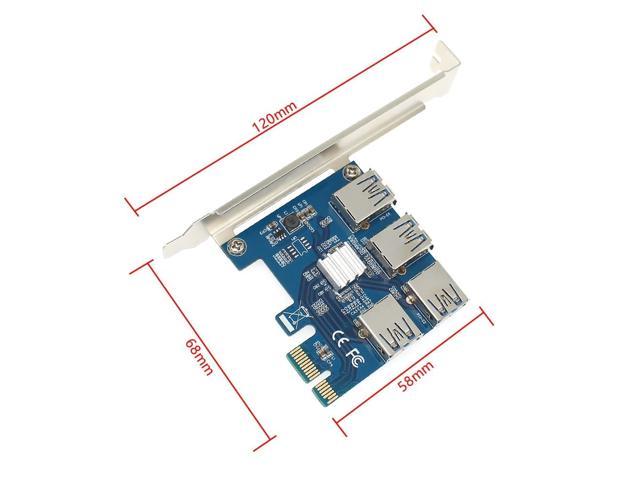 Pcie 1 To 4 Pci Express 1x Slots Pci E X1 To Pci E X16 Graphic Card Slot Riser Card Mini Itx To 8214