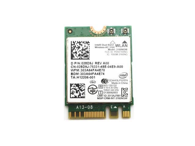 For 3160NGW Intel 3160 Dual Band Wireless AC + Bluetooth4.0 Mini NGFF ...
