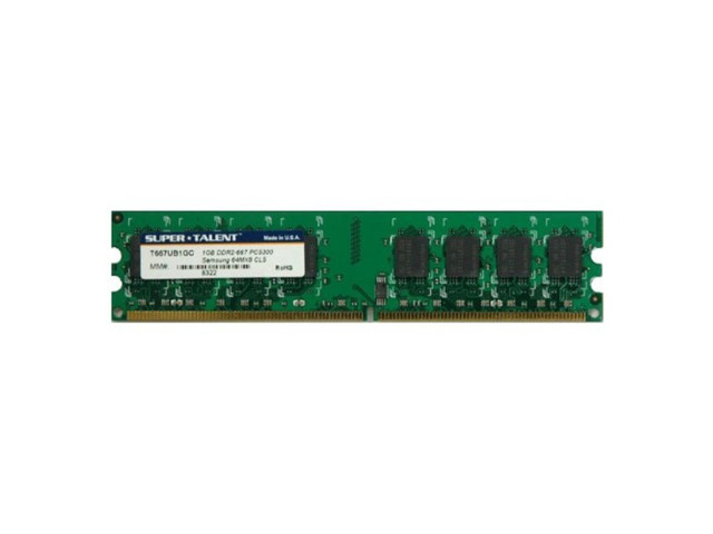 super talent ddr2667 1gb/64x8 memory t667ub1gc, bulk - Newegg.com