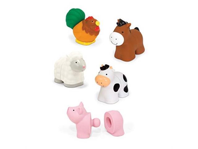 melissa & doug pop blocs farm animals educational baby toy 10 linkable pieces, great gift for girls and boys  best for babies and toddlers, 6 month olds, 1 and 2 year olds