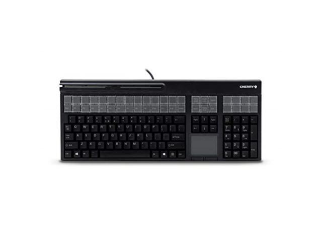 Cherry G86-71411EUADAA LPOS Qwerty Keyboard with USB Interface and 3-Track  Magnetic Stripe Reader, 17