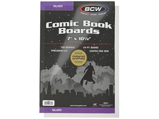 7 x 10 1/2" BCW Backing Boards Silver 