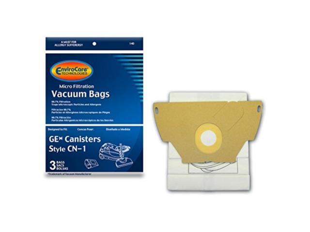 White Westinghouse Home Cleaning System 3 GE Canister CN1 CN-1 Vacuum Bags 
