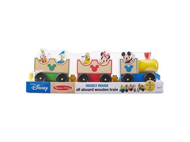 New Mickey Mouse Wooden Train Toy Set Disney Melissa & Doug All Aboard 