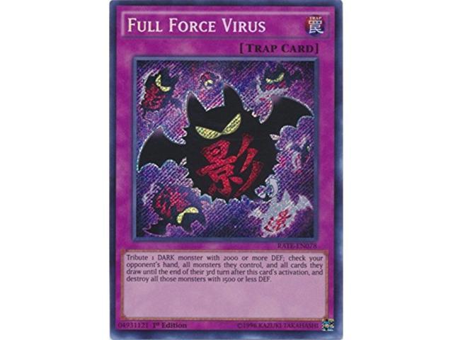 New Yugioh Secret Rare 1st Edition Full Force Virus Rate En078 Games Newegg Ca
