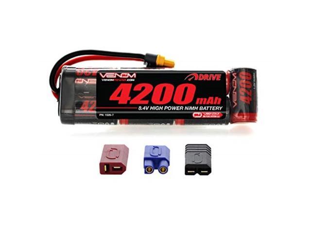 Venom 8.4V 5000mAh 7 Cell NiMH Battery Flat with Universal Plug System x4 Packs 