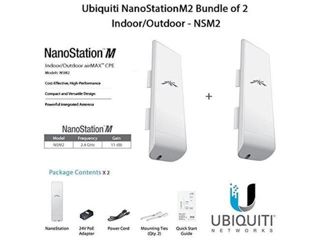 Ubiquiti NSM2 NanoStation M2 2.4GHz Indoor/Outdoor airMAX CPE 150+