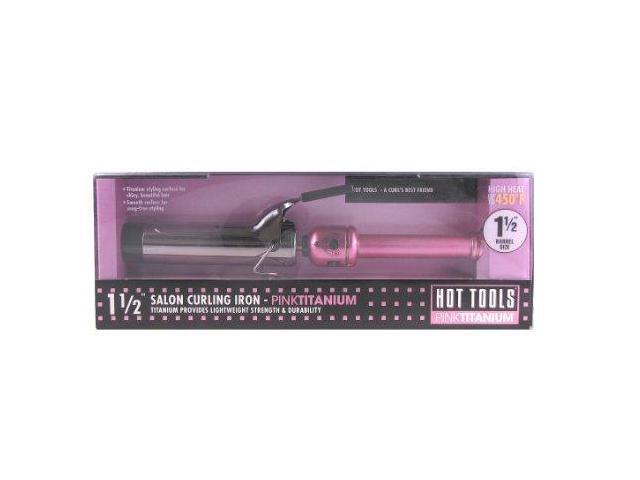 hot tools pink titanium curling iron