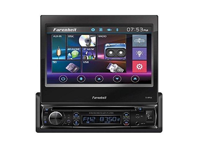 Farenheit TI-895B 1-DIN multimedia Source Unit w/ 7” LCD Touch