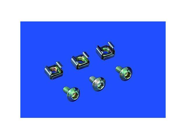 RAISING ELECTRONICS 100pair M6 12mm Button Head Screw with Cage Nuts for Servers Data Networking Rack