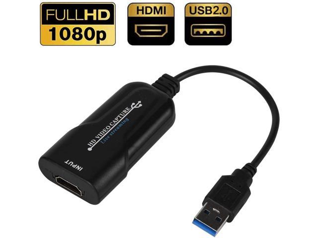 Digitnow Usb 2 0 Video Capture Card Hdmi Video Hd 1080p Capture Box Live Streaming For Dvd Camcorder Camera Recording Record Graphic Grabber For Gaming Live Streaming Teaching Video Conference Newegg Com