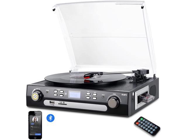 Record Player Vinyl Turntable with Speakers USB MP3 Playback/ Bluetooth/ FM 