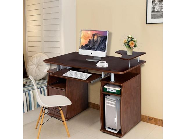 Office Computer Desk With Monitor And Printer Shelf Newegg Com