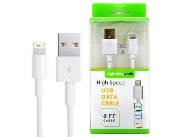 Hoorzitting Banyan Leer Premium 6 Ft Round Lightning USB Data Sync Charging Cable for Apple iPhone 5  / 5c / 5s / SE - Newegg.com
