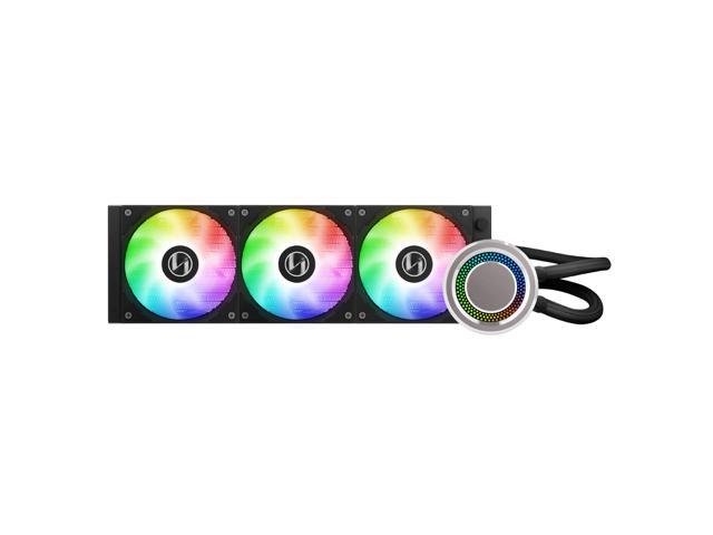 LIAN LI GALAHAD AIO 360 RGB BLACK, Triple 120mm Addressable RGB Fans AIO  CPU Liquid Cooler