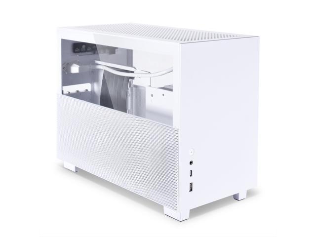 LIAN LI Q58 White Color  SPCC / Aluminum / Tempered Glass  Mini Tower Computer Case , PCI4.0 Riser Card Cable Included ---Q58W4