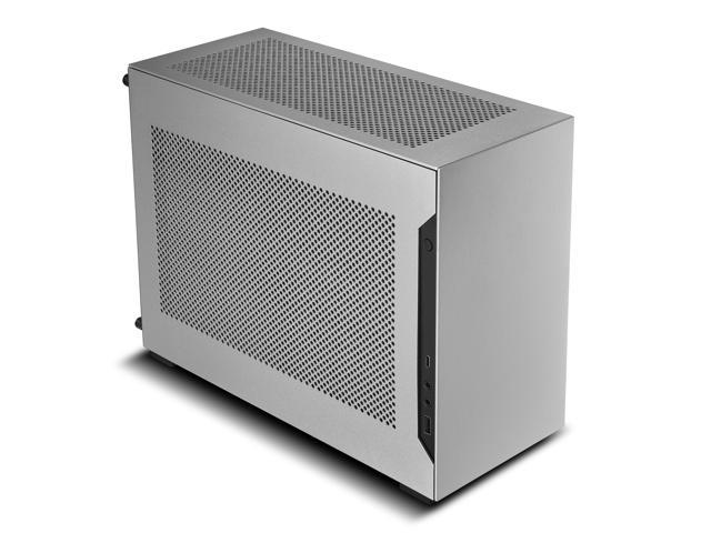 LIAN LI A4-H2O Silver SPCC / Aluminum Mini-ITX Computer Case, PCI4.0 Riser  Card Cable Included (A4-H2O A4)